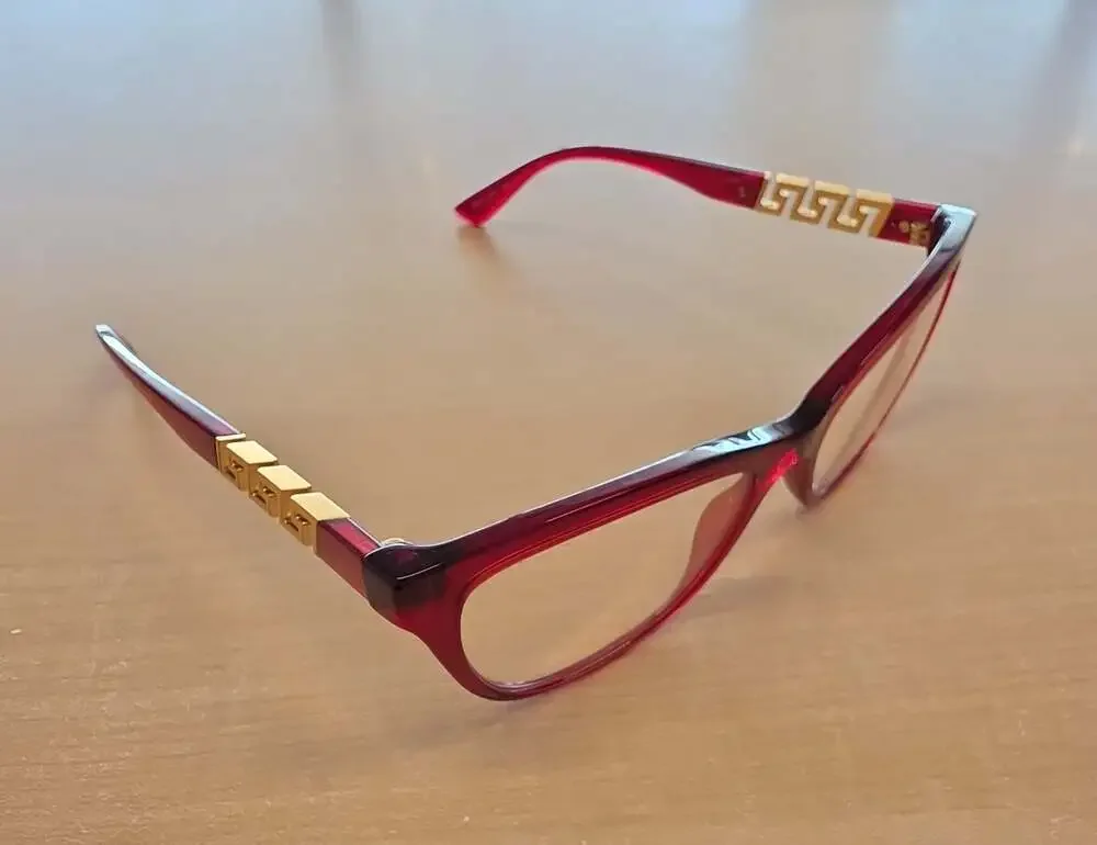 Versace VE3318 388 Transparent Red Eyeglasses